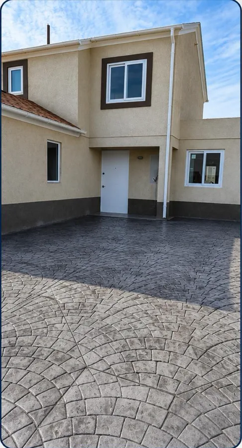 Piso de hormigón estampado, diseño del catálogo de JB Construcciones